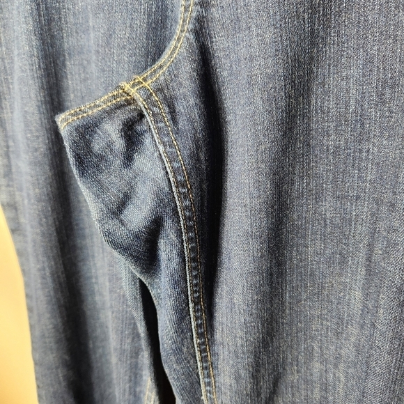 Lands End Dark Wash Mid Rise Bootcut Jeans-Size 14 - Picture 5 of 10